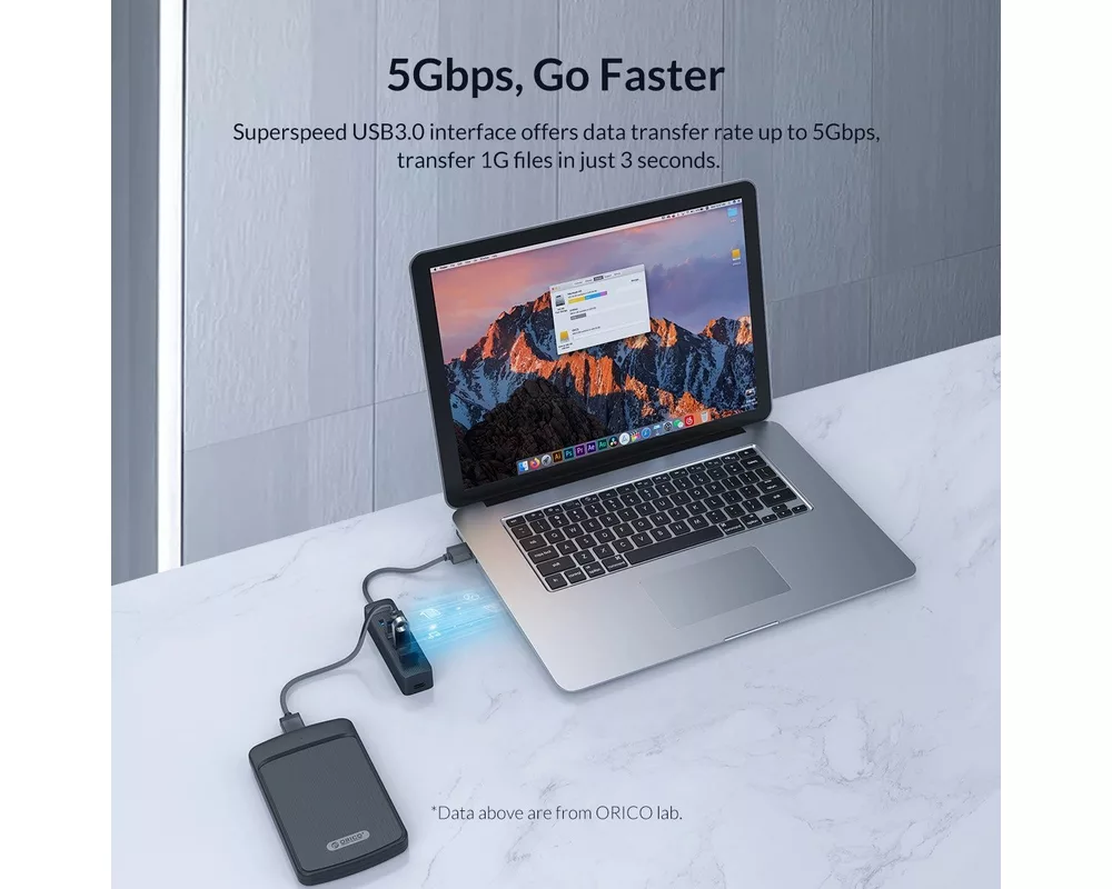 USB хъб Orico USB3.0 HUB 4 port - Type C input 7