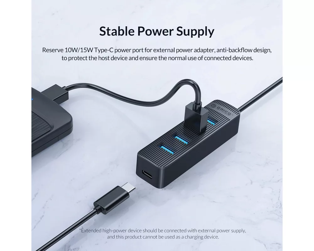 USB хъб Orico USB3.0 HUB 4 port - Type C input 9