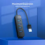 USB хъб Orico USB3.0 HUB 4 port - Type C input 6