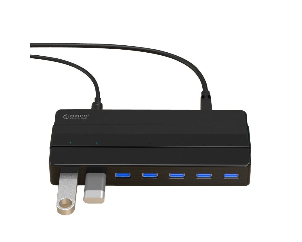 USB хъб Orico USB3.0 HUB 7 port with Premium Power Adapter 5