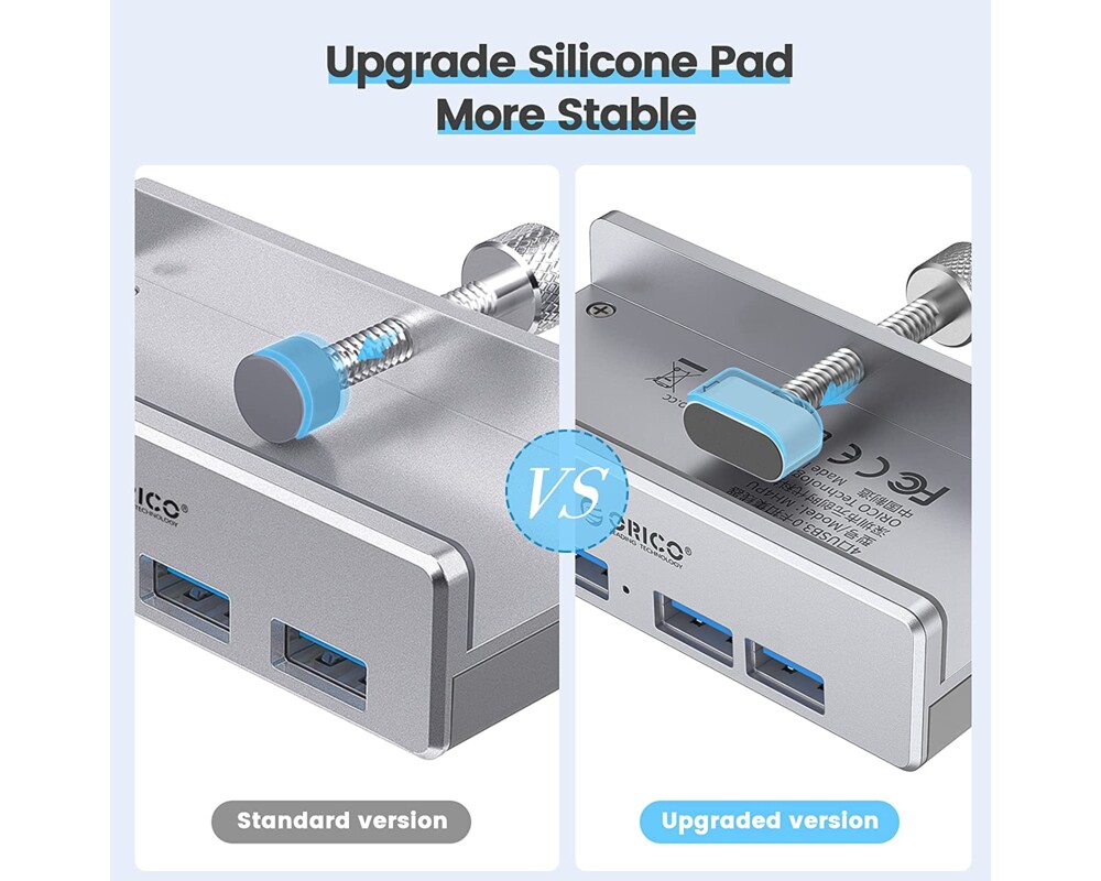 USB хъб Orico USB 3.0 HUB Clip Type 4 port - aux Micro-USB power input 4