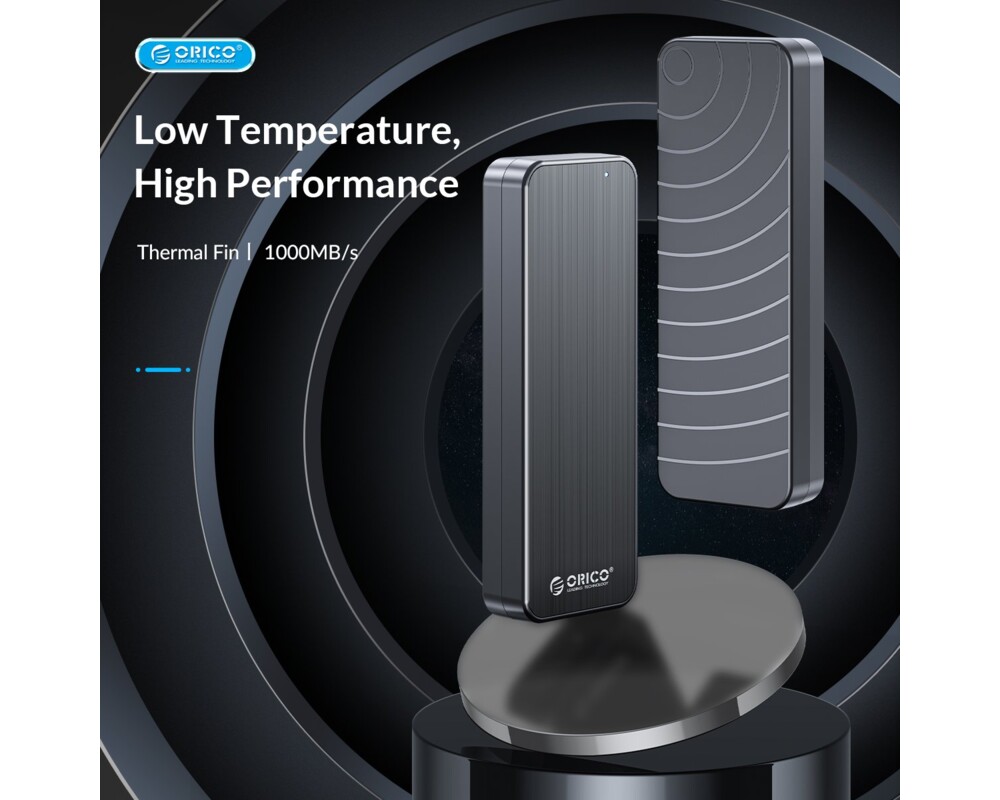 Аксесоар за съхранение Orico външна кутия за диск Storage - Case - M.2 NVMe M key - USB3.1 Gen2 Type-C 5