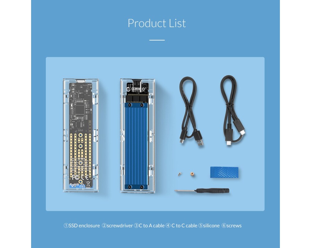 Аксесоар за съхранение Orico външна кутия за диск Storage - Cas... 16