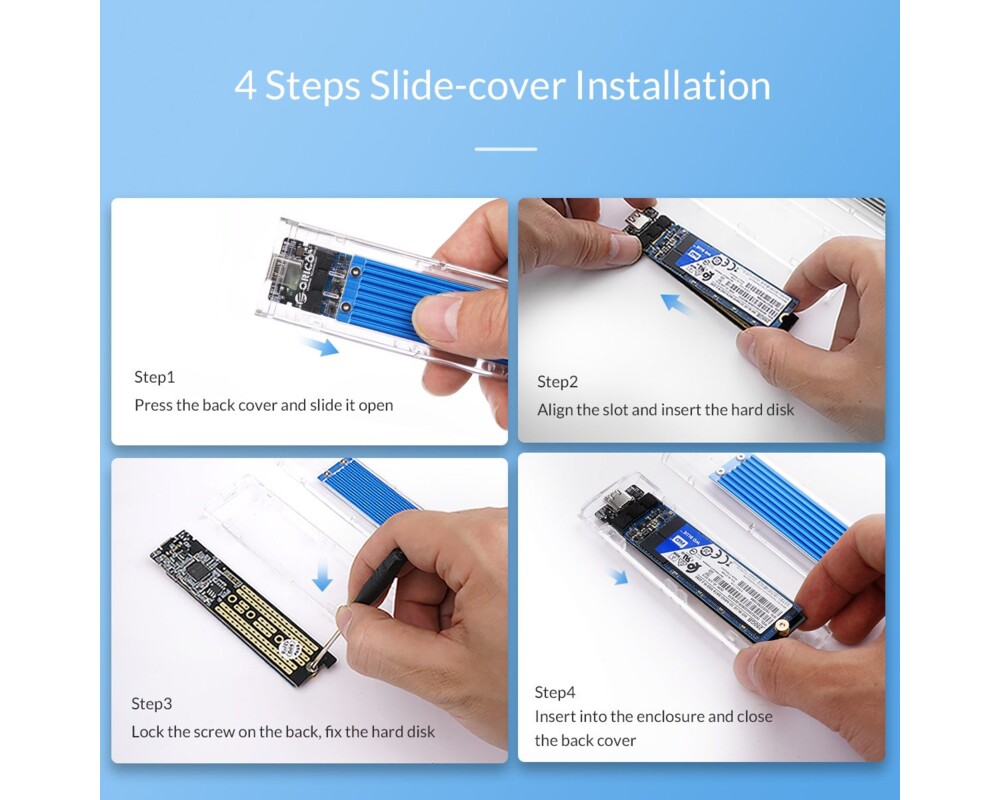 Аксесоар за съхранение Orico външна кутия за диск Storage - Cas... 7