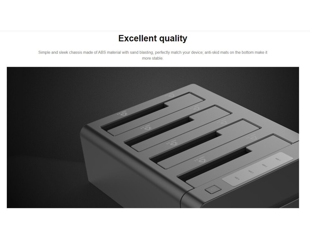 Аксесоар за съхранение Orico докинг станция Storage - HDD/SSD Dock/Duplicator - 4x 2.5 and 3.5 inch USB3.0 12