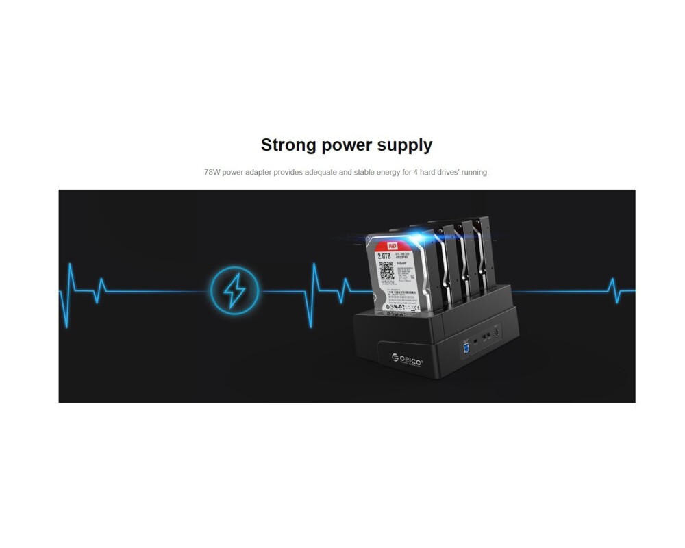 Аксесоар за съхранение Orico докинг станция Storage - HDD/SSD Dock/Duplicator - 4x 2.5 and 3.5 inch USB3.0 16