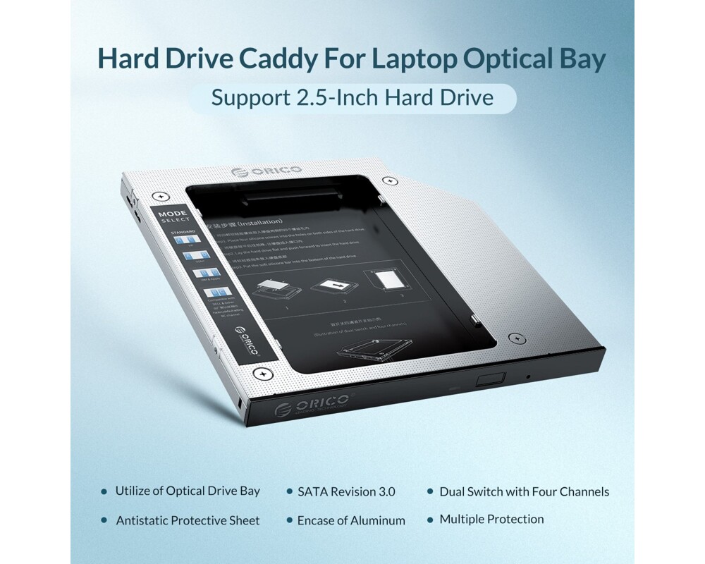 Аксесоар за съхранение Orico тънко кади за лаптоп Laptop Caddy... 6