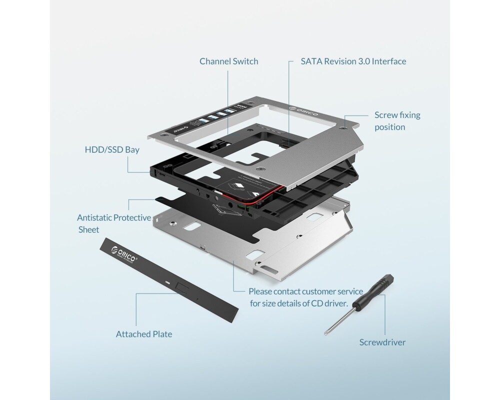 Аксесоар за съхранение Orico тънко кади за лаптоп Laptop Caddy... 5