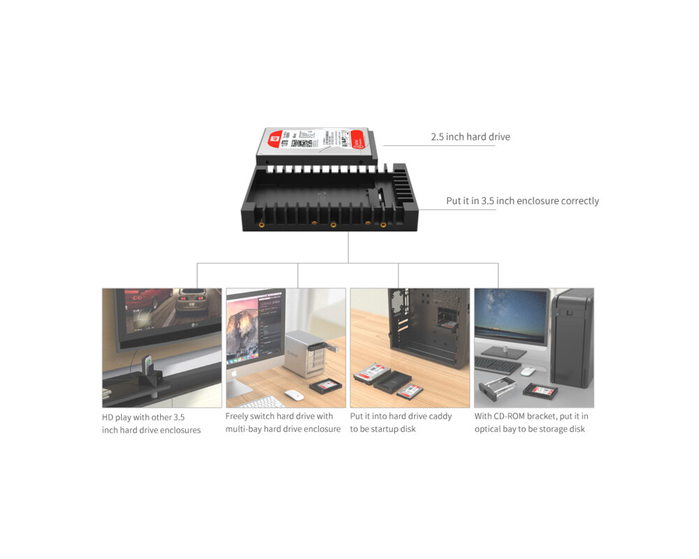 Аксесоар за съхранение Orico кади за харддиск HDD Caddy 2.5-to-... 9