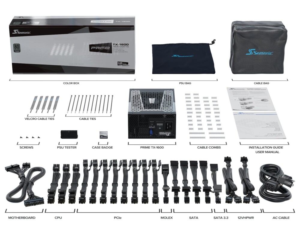Захранване Seasonic 1600W Titanium PCIe Gen 5 - PRI... 6