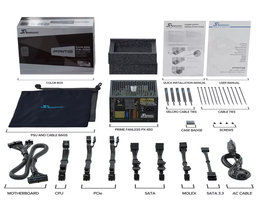 Захранване Seasonic безвентилаторно 450W Fanless -... 6
