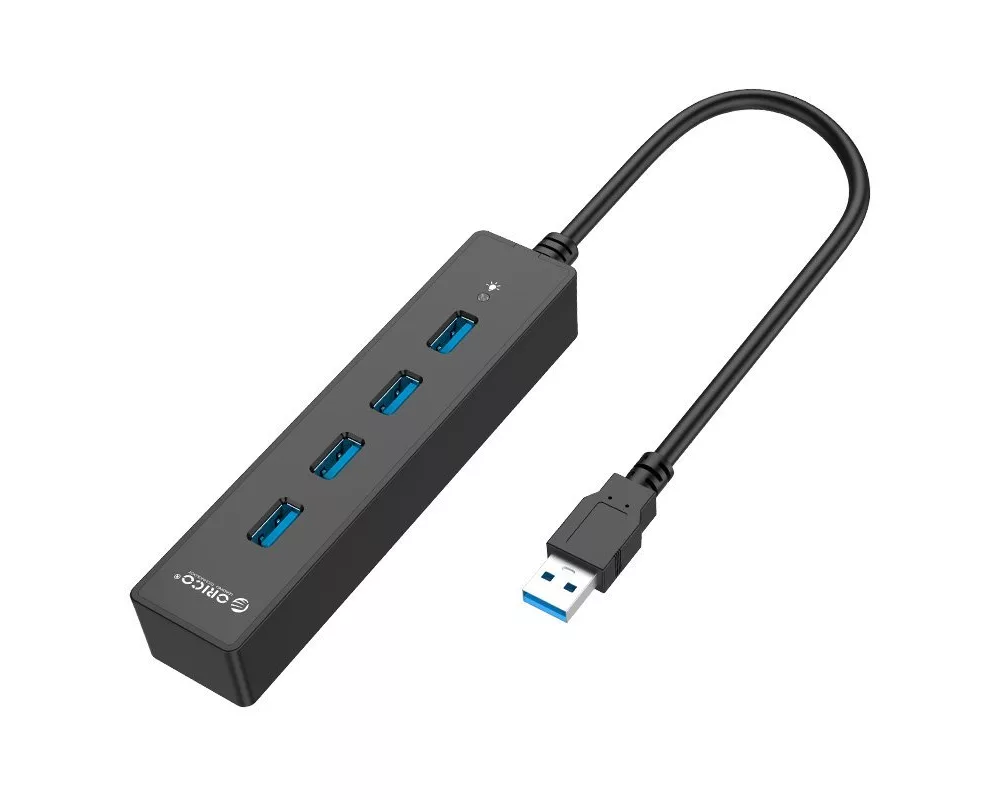 USB хъб Orico USB3.0 HUB 4 port black - W8PH4-U3... 2