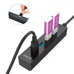 USB хъб Orico USB3.0 HUB 4 port black - W8PH4-U3... 5