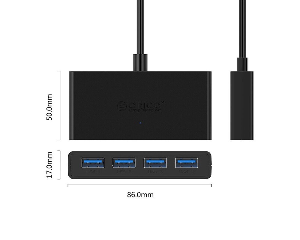 USB хъб Orico USB3.0 HUB 4 port 3