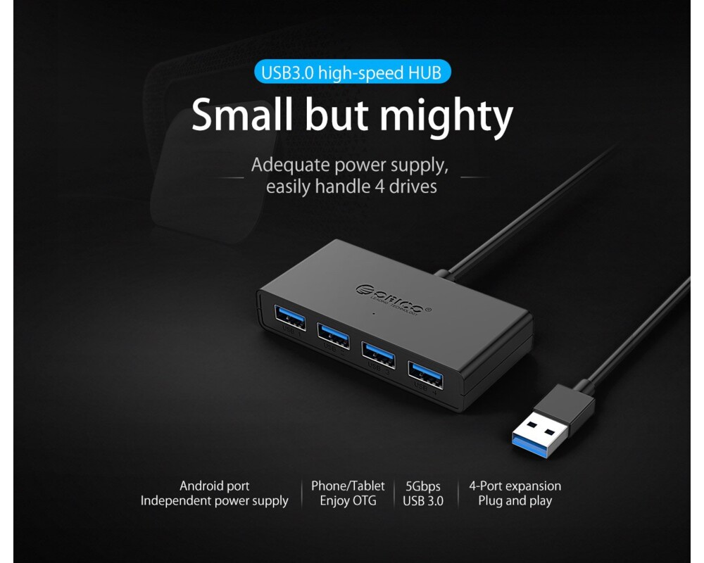 USB хъб Orico USB3.0 HUB 4 port 5