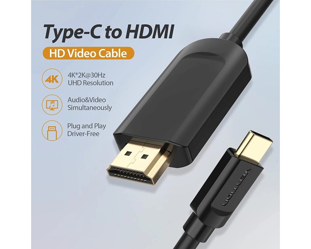 Кабел Vention кабел Cable Type-C to HDMI - 2.0... 4