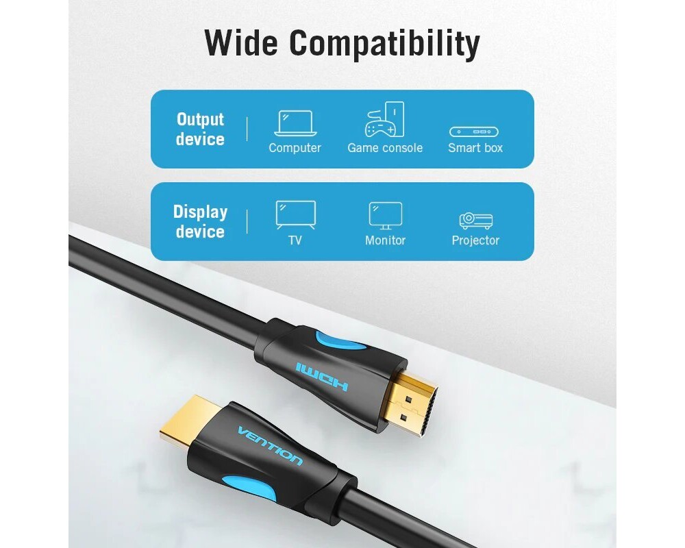 Кабел Vention кабел Cable HDMI 2.0 15.0m - 4K/... 8