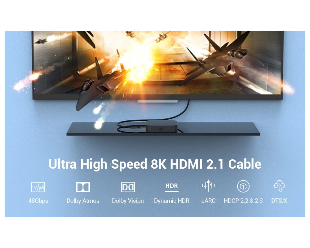 Кабел Vention кабел Cable HDMI 2.1 - 1.5m - 8K... 10