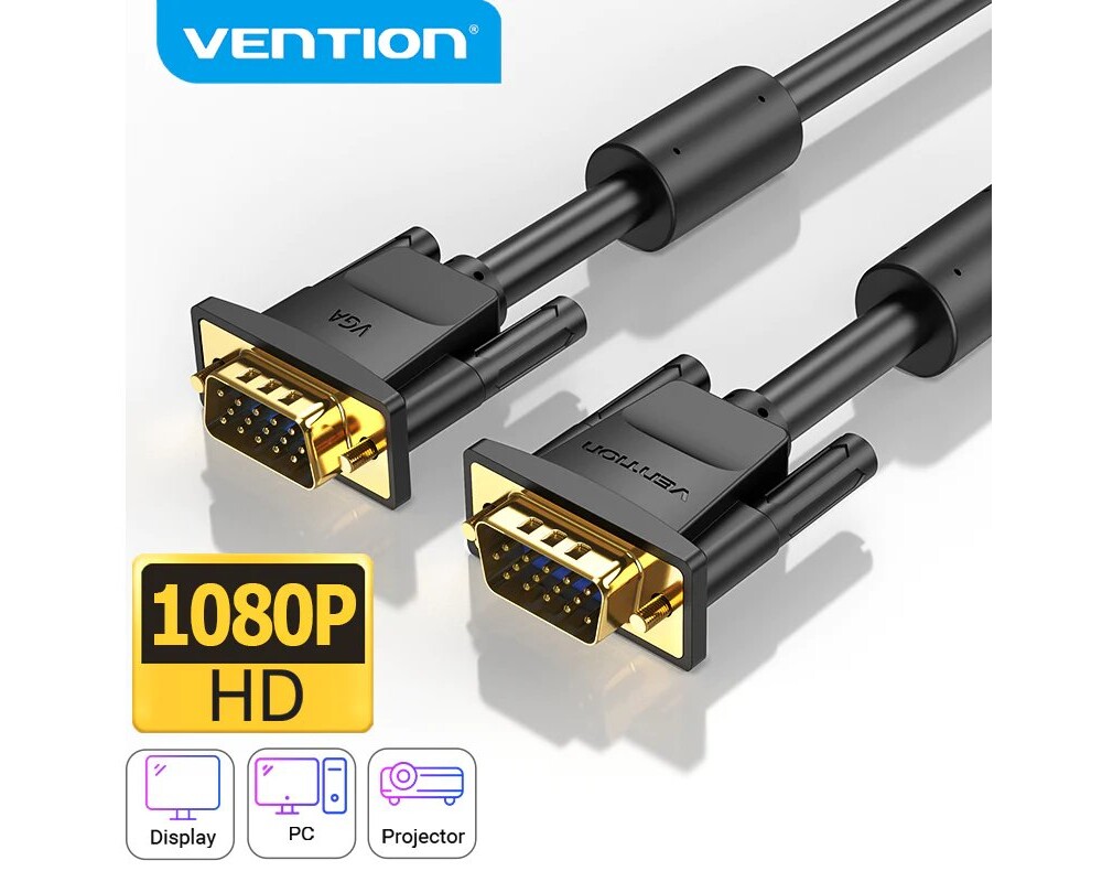 Кабел Vention Кабел за монитор Cable VGA HD15 M / M 2.0m Gold Plated