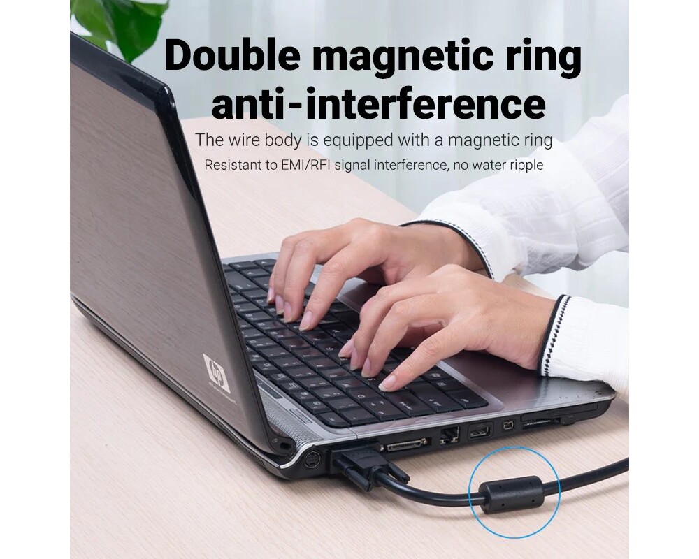 Кабел Vention Кабел за монитор Cable VGA HD15 M / M 1.0m Gold Plated 11