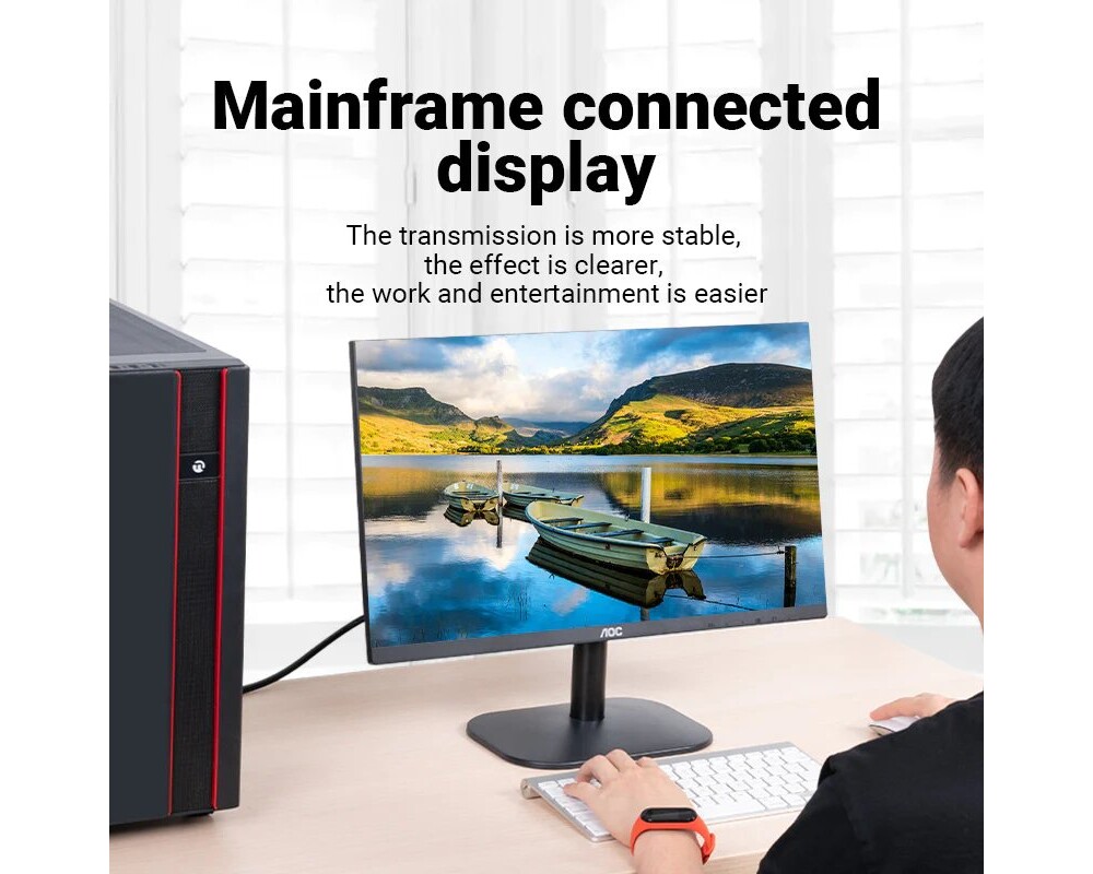 Кабел Vention Кабел за монитор Cable VGA HD15 M / M 1.0m Gold Plated 9