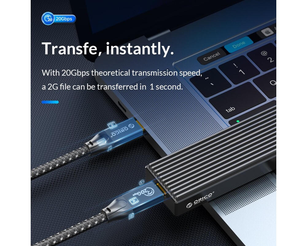Кабел Orico кабел Cable USB 3.2 Gen2x2 - Type-... 4