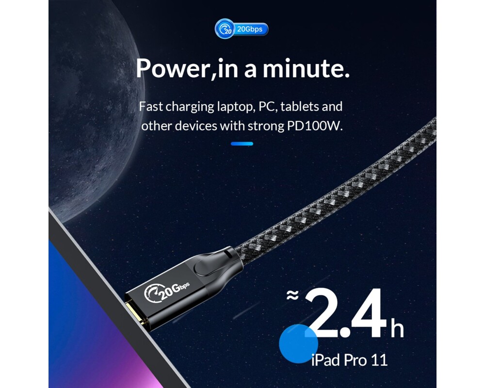 Кабел Orico кабел Cable USB 3.2 Gen2x2 - Type-... 5