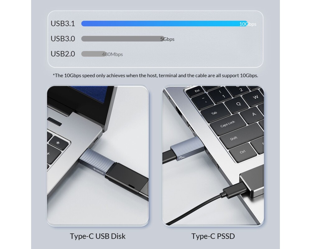 Адаптери Orico Адаптер Adapter USB3.1 to Type-C 7