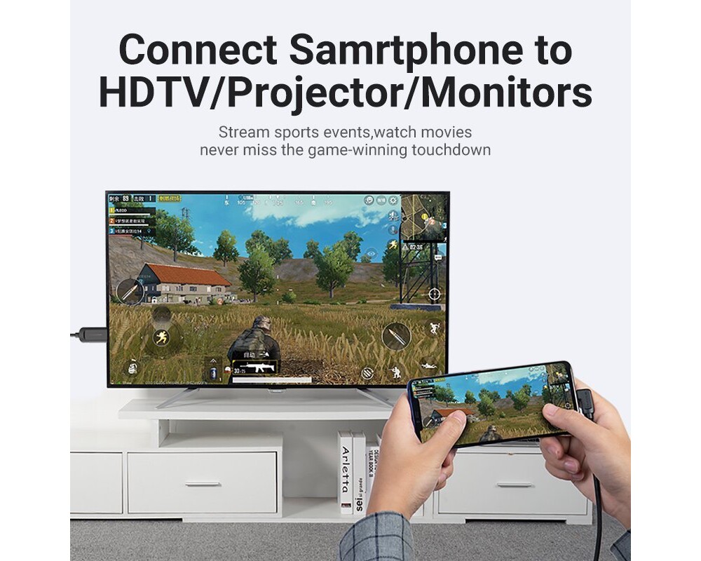 Кабел Vention Кабел Type-C to HDMI Cable Right... 8