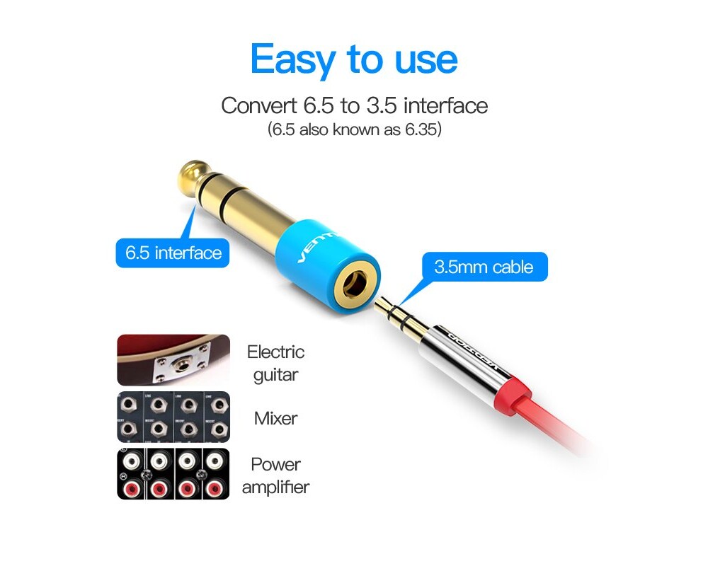 Адаптери Vention адаптер Adapter Audio 6.5mm M /... 3