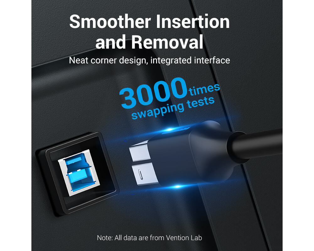 Кабел Vention Кабел USB 3.0 AM / BM - 1.5M Bla... 8