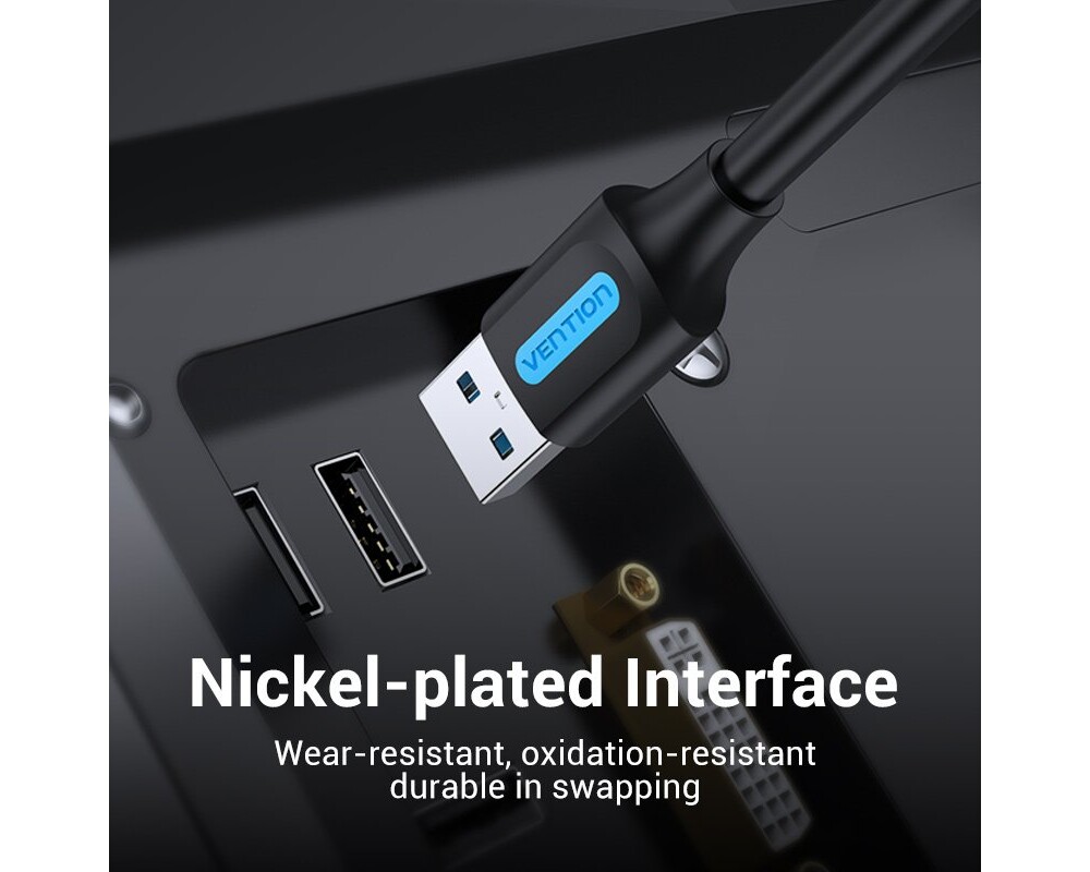 Кабел Vention Кабел USB 3.0 AM / AM - 1.5M Bla... 9