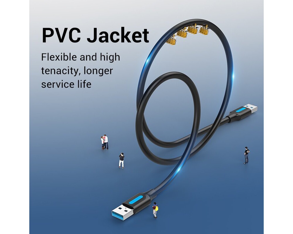 Кабел Vention Кабел USB 3.0 AM / AM - 1.5M Bla... 11