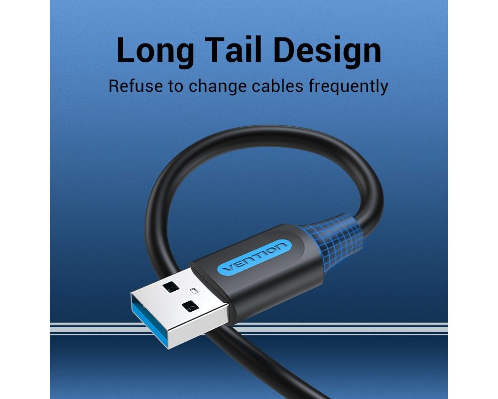 Кабел Vention Кабел USB 3.0 AM / AM - 1.5M Bla... 8