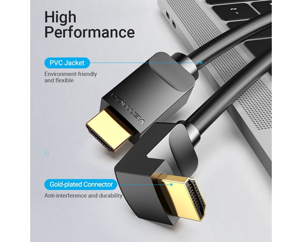 Кабел Vention Кабел HDMI Right Angle 90 Degree... 13