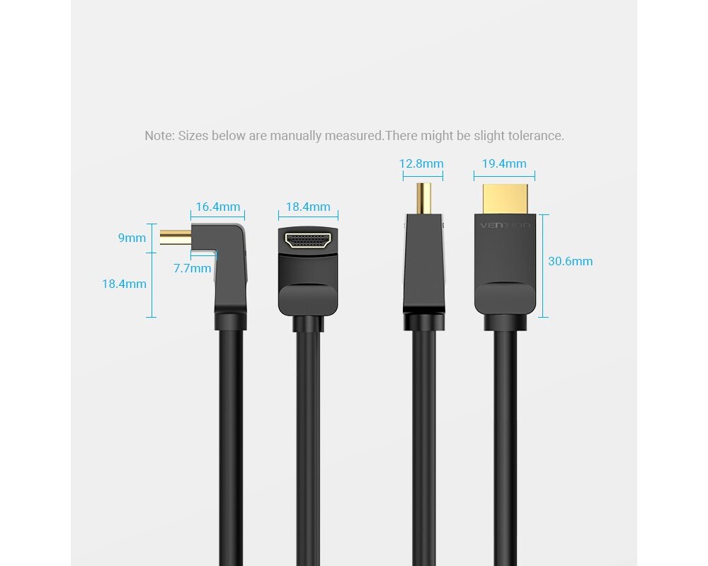 Кабел Vention Кабел HDMI Right Angle 90 Degree... 19