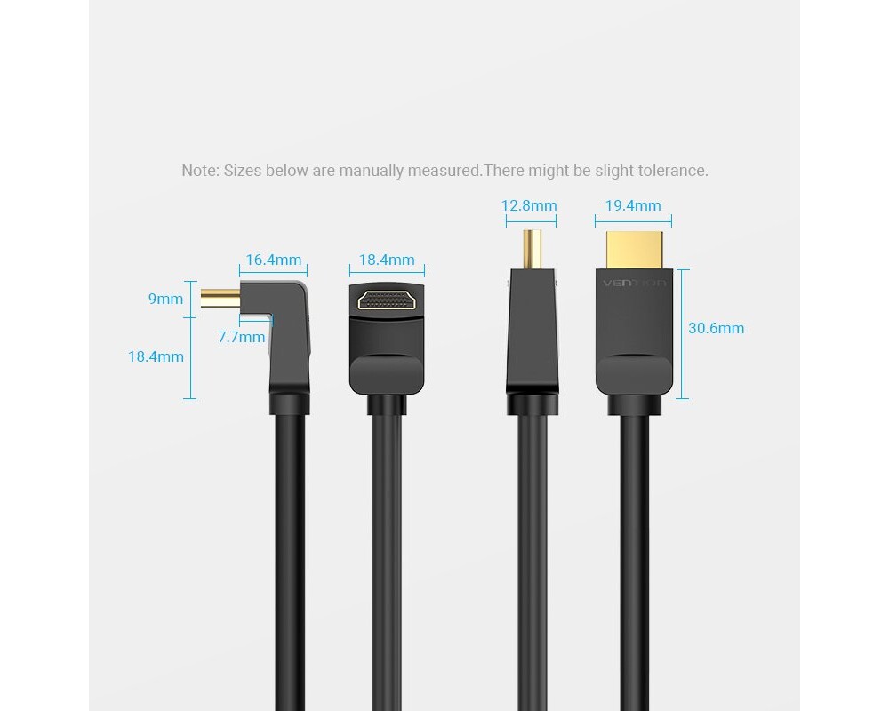 Кабел Vention Кабел HDMI Right Angle 270 Degre... 17