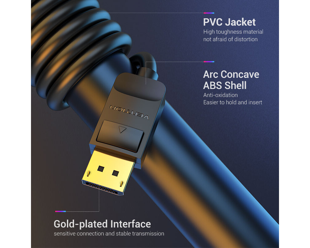 Кабел Vention Кабел Cable - Display Port v1.2... 7