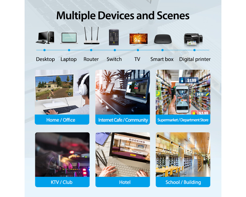Мрежов кабел Vention Кабел LAN SFTP Cat.8 Patch Cable... 7