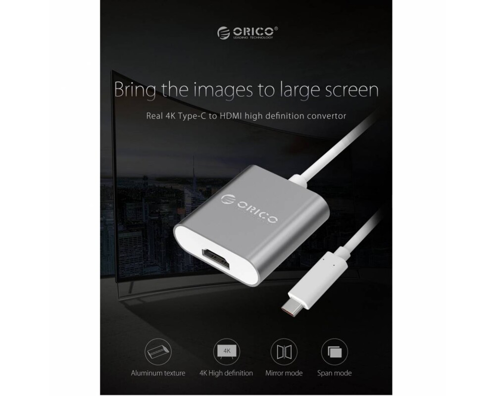 Адаптери Orico адаптер Adapter - USB 3.1 Type C -> HDMI F 8