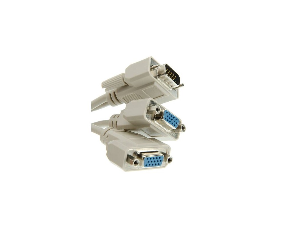 Кабел VCom Сплитер VGA splitter HD15 M - 2xHD1... 2