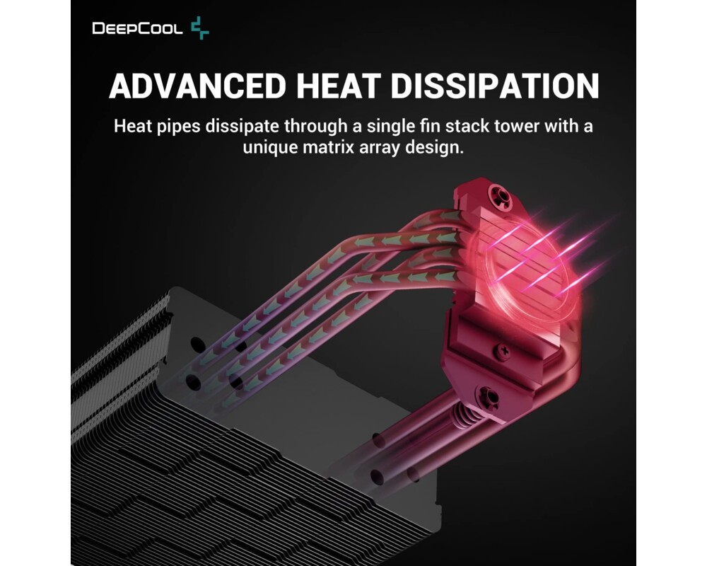 Охладител за процесор DeepCool AK400 ZERO DARK PLUS 10