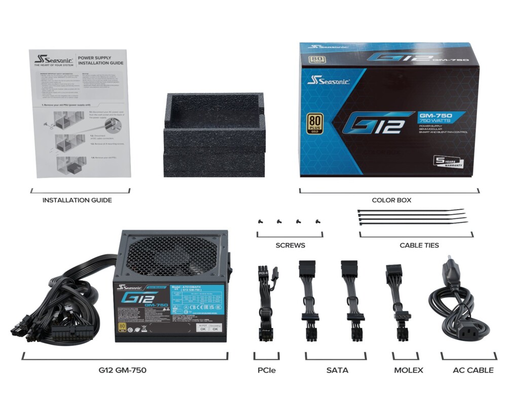Захранване Seasonic 750W Gold - G12 GM-750 2