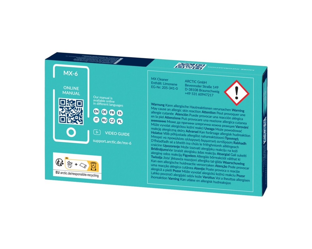 Термо паста Arctic MX-6 4gr with 6pcs MX Cleaner 3