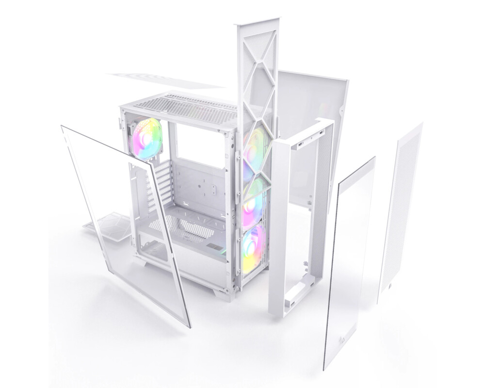 Кутия MONTECH AIR 1000 Premium ARGB, TG, Mid-Tower, Бяла 13