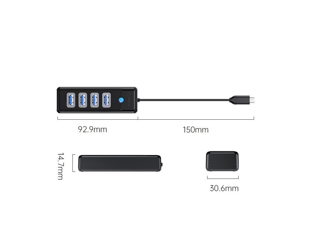 USB хъб Orico хъб HUB USB3.1 Type-C 4 port - 4 x... 2