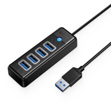  Orico хъб HUB USB3.0 4 port Black - PW4U... 635646 PW4U-U3-015-BK-EP на топ цена - PIC.bg