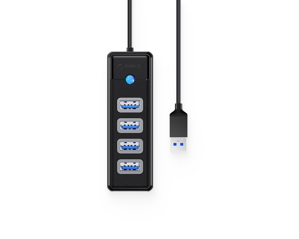 USB хъб Orico хъб HUB USB3.0 4 port Black - PW4U... 3
