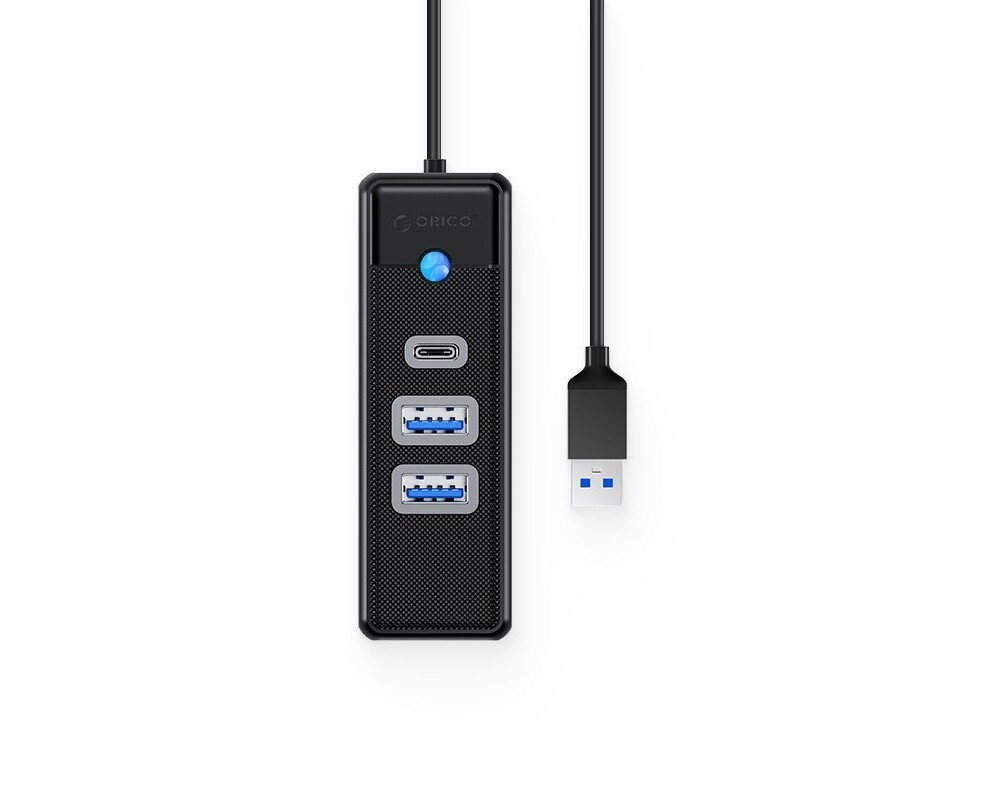 USB хъб Orico PWC2U-U3-015-BK-EP USB-A към 2x USB 3.0 + USB-C - черен 2