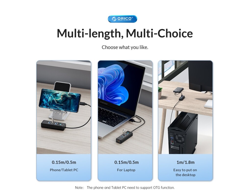 USB хъб Orico HUB USB3.1 3 port + LAN 1000M - PW... 10